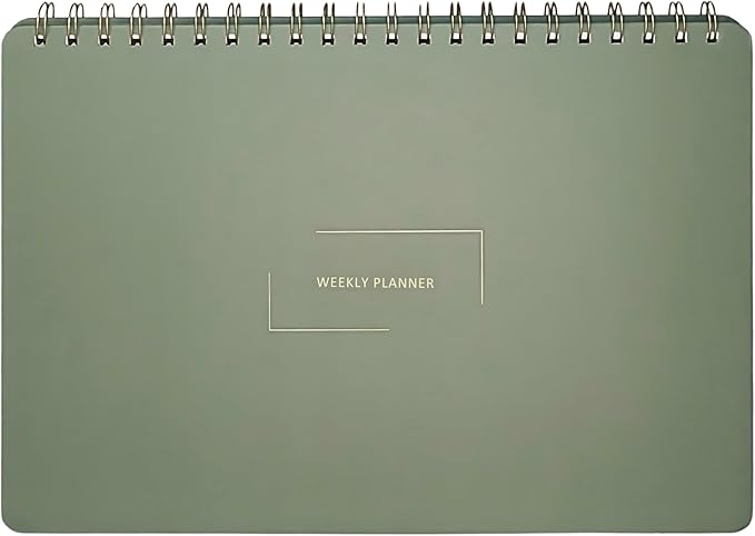 Merely Home Undated Weekly Planner | 8.25” x 11.75” Work To-Do Notebook | ADHD Academic Organizer | Multi-Layout | Men and Women Planner | College Supplies | Evergreen | Landscape Layout