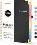 2026 Planner, Forvencer Calendar Planner Weekly and Monthly, Jan 2026-Dec 2026, 6" X 8", Hardcover Agenda Book, Daily Journal Organizer with Inner Pocket, Notebook for Office School, A5, Black