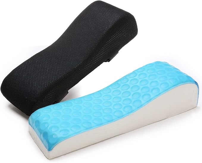 LargeLeaf Chair Gel Ergonomic armrest Cushions Elbow Pillow Pressure Relief Office Chair Gaming Chair armrest with Memory Foam armrest Pads 2-Piece Set of Chair