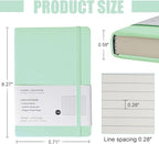 EMOMAS Lined Journal Notebook, 10Pack Hardcover Notebook for Men & Women – Journals for Writing, Work, School, Home & Daily Notes, 160 Pages – Medium A5, 5.7"x8", 100 gsm Thick Paper (Eggshell Green)