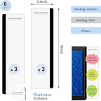 Zonon 6 Pieces Computer Monitor Notes Screen Monitor Memo Board Sticky Note Holder Message Board Computer Side Panel for Office Home Desktop Left and Right