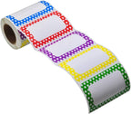 L LIKED 250 Stickers - 3.5" x 2.25"Colors Plain Name tag Labels with Perforated Line for School Office Home (Star - 250 Labels)
