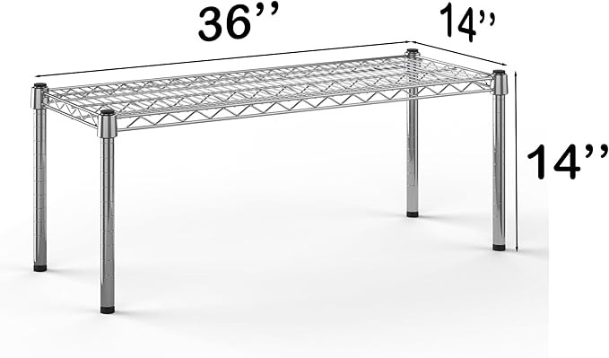 Regal Altair 14''W x 36''L x 14''H Chrome Plated Wire Dunnage Rack | Off The Floor Storage