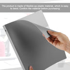 Henoyso 48 Pcs 3 Ring Binder 0.5 Inch Round Fits Letter Size 8.5'' x 11'' Paper Plastic Flexible Binder Bulk Holds 140 Sheets with 1 Pockets Versatile Organizer for Home Office School (Gray)