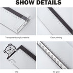 Office Desk Accessories 2pcs Monitor Memo Board Computer Message Board - Computer Side Panel Memo Creative Monitor Side Panel with Phone Holder Suitable for Office Home Desktop (with Grease Pencil)