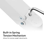 Pixio PS1D Wave White Dual Monitor Arm Stand Desk Mount - Fits up to 32 inches Monitors and up to 19.8lbs. VESA Compatibility and Integrated Cable Management
