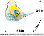 ORRFIDDY Glass Bird Figurines Art Collectible Ornaments Statue Figurines Paperweight Modern Handmade Sculpture Home Decor