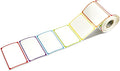 300pcs 6 Colors Plain Name tag Labels with Perforated Line for School Office Home (3.5"x2.2" Each) …