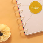 Happy Planner Undated Plans + Notes Monthly Planner Notebook Journal, 12-Month Planner, Modern Texture, Big Size, 60 Pages, 4 Dividers, 4 Sticker Sheets, 8.5" x 11"