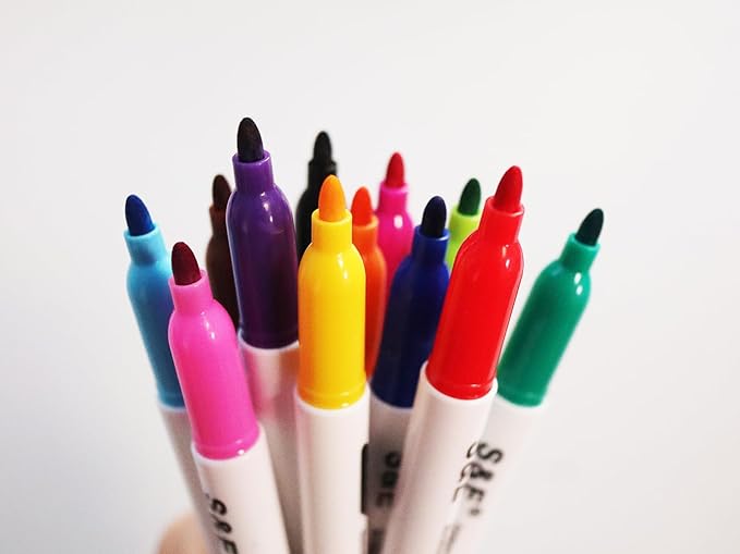 S & E TEACHER'S EDITION 96 Pcs Dry Erase Markers Colored markers 12 Assorted Colors with Low-Odor Ink Colored Whiteboard Markers for School, Office, Supplies