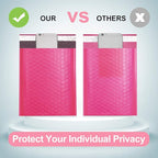 UCGOU Bubble Mailers 9.5x14.5 Inch Hot Pink 25 Pack Poly Padded Envelopes Large #4 Mailing Packages Opaque Packaging Postal Self Seal Adhesive Waterproof Boutique Shipping Bags for Clothes