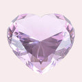 Zoogamo 3” / 80 mm Light Pink Diamond Heart Shaped Glass Crystal Paperweight – Home Office Decor & Valentine's Day Gift Wedding Favors Centerpieces Decoration with Gift Box