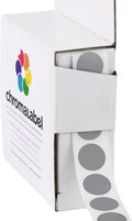 ChromaLabel 1/2 Inch Round Removable Color-Code Dot Stickers, 1000 per Dispenser Box, Gray