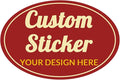 100-500 Pcs Custom Stickers Personalized Labels with Any Design Image Logo Text for Business Logo Thank You Labels,1/2/3/4 inch Customized Stickers(Oval)