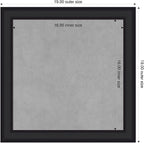 Amanti Art Black Framed Magnetic Board 19x19 Small Vision Board for use with Magnets, 100% Metal Sheet to Display Items as Office Decor or for Home Organization in mudroom, Kitchen or Kids Room