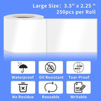 250pcs 3.5 x 2.25 Inch Blank Name Tag Stickers for Classroom, Removable Freezer Labels for Storage Bins Jars Food Containers Box Easy Peel Off Tear Resistant No Residue Moving Labels to Write On
