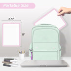 VUSIGN Small White Board Dry Erase, 8.5'' x 11'' Magnetic Dry Erase Board, Mini Whiteboard with Markers for Students, Fridge, Wall, Locker, Pink
