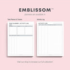 Task Planner & Tracker 8.5 x 11 Tear-Off 70 Sheet Planner Pad – Project Organizer with Time Log, Top Priority, Follow-Up – Notepad for Home & Office (White, Classic, 1 Pack)