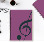 MOREYES Music Notebook Composition Manuscript Staff Notebook with 100 Pages 10.24x7.5 inch/26x19cm, Pink