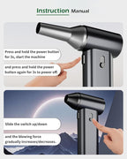 Compressed Air Duster, 130000RPM Super Power Cordless Air Duster, Rechargeable Brushless Motor Durable Blower, Electric Adjustable Dust Blower Dust Remover for Keyboard, Computer, Car, Home Cleaning