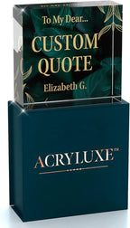 Custom Acrylic Sign Personalized, Custom Desk Name Plate, 18 Styles, (4"x4"), With Gift Box, USA Made by Acryluxe. (Luxurious)