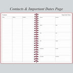 Daily Planner Undated - A5 To Do List Notebook Hourly Schedules, Spiral Appointment Planner for Women and Men, PVC Hardcover, Inner Pocket, Elastic Closure, 5.8" x 8.3", Pink