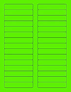 NextDayLabels - 8-1/2 x 11 Neon Color High Light Fluorescent Labels for Laser & Inkjet Printer (Green Fluorescent, 2/3" x 3-7/16" - 30 Per Page | 750 Labels)