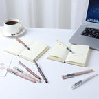 FUNFULL 16pcs Quick Dry Coffee Ink Rollerball Pens, 0.5mm Fine Point Colored Ink Gel Rubber Finish Smooth Writing Pens, Gifts for Women, Students, Teachers, Employees