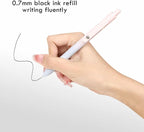 Ddaowanx Gel Pens, 5 Pcs 0.7mm Quick Dry Black Ink Pens Fine Point Smooth Writing Pens, Cute Office School Supplies Gifts for Women (5 Pcs Gradient-Black Ink)