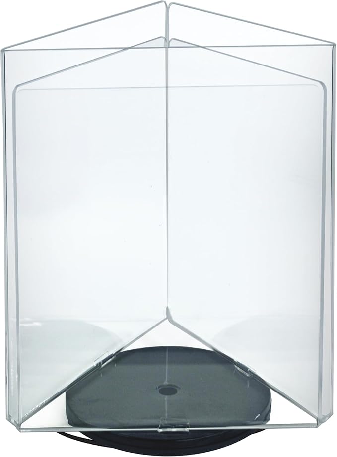 Azar Displays 193732 8.5" W x 11" H 3-Sided Sign Holder with Revolving Base