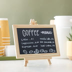 Juvale Wood-Framed Mini Chalkboard Signs - Double-Sided Chalk Board Stand - Versatile Tabletop Sign for Menus & Messages - Buffet Signage & Wedding Display Stand - Pack of 6, 6 x 4 in Writing Area