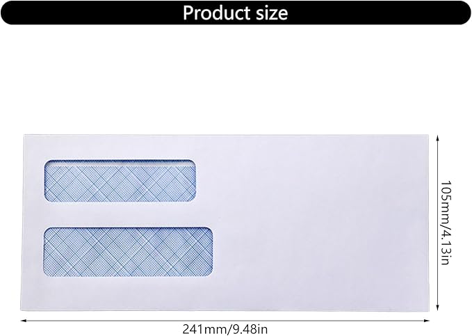 Secure Window Envelopes with Anti-Tear Paper & Privacy Lining for Confidential Documents 50/100pcs Confidential Mailing Envelopes