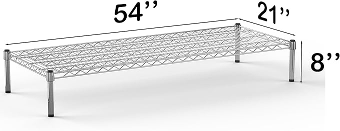 Regal Altair 21''W x 54''L x 8''H Chrome Plated Wire Dunnage Rack | Off The Floor Storage