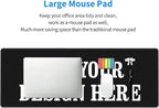 OHORTEB Custom Mouse Pad with Photo, Personalized Image Text Laptop Desk Mat, Customized Non-Slip Waterproof Desk Writing Pad for Office Home (Custom, 12in x 31.5in)