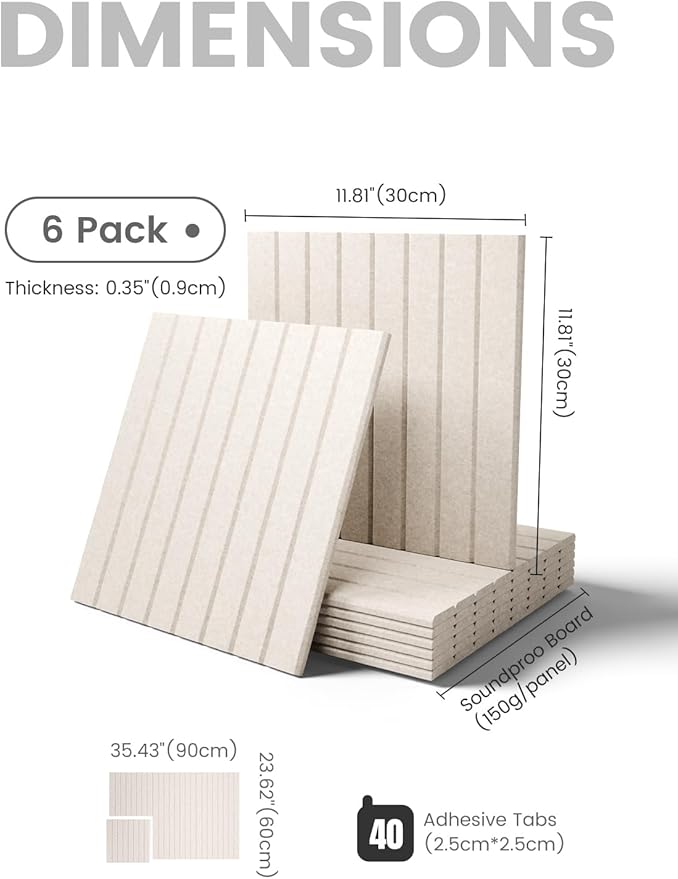 Fluxynara Large Felt Bulletin Board 36" x 24" Cork Board Alternative-6 Pack with 40 Safe Removable Adhesive Tabs, Cork Boards for Walls Cork Board for Home Office Classroom Pin Board (Oatmeal)