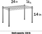 Regal Altair 14" Deep x 24" Wide x 14" Height Wire Shelving Kit | 1-Tier | NSF Commercial Storage Rack Unit