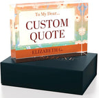 Personalized Gifts, Custom Quote Block Letter Board,Crystal-Clear Acrylic with Gift Box,17 Styles, Holiday and Christmas Gift for Mom, Dad, Girlfriend, Him or Her, Husband, Wife (5"x7, Flora)