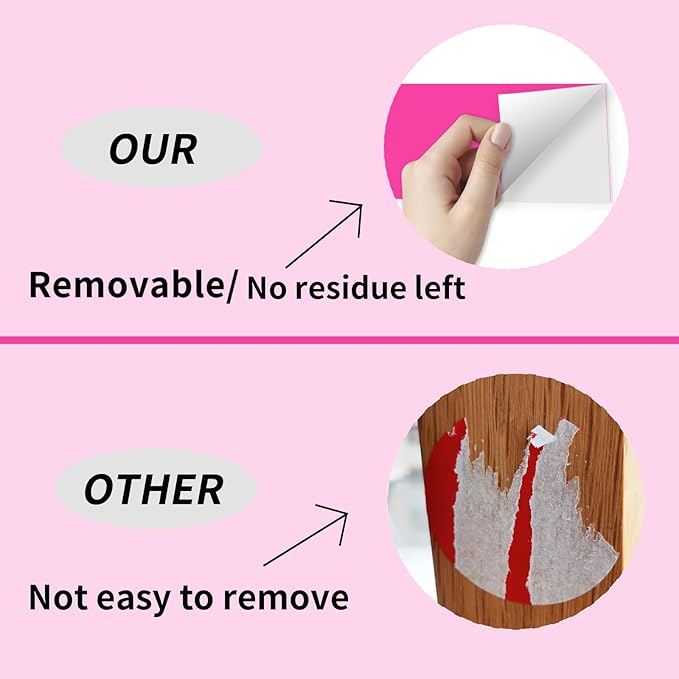 STARLIBOO 3"X5" Rectangle Neon Colored Labels, Removable Moving Labels for Boxes, Permanent Warehouse Moving Stickers Square Label (250Labels, Fluorescent Rose Red)