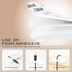 USB Cable Organizer Clips Cord Holder,8 Packs (5-Slots) White Self Adhesive Desk Cord Cable Management
