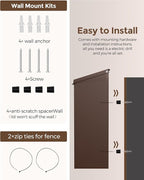 LAND·VOI Locking Wall-Mount Mailbox for Outside, with 4 Keys, Galvanized Steel Rustproof Metal Postbox, 4" Dx13.8 Wx11.2 H, Includes 3 Sets of Mailbox Numbers, Nameplate, Bronze