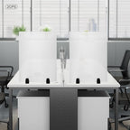 2 Pack Desk Privacy Panels & Dividers, 24 * 18" Frosted Acrylic Desk Partition Panel with Clamps, Portable Privacy Screen for Office, School, Call Center Workstation