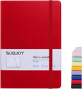 SUQJOY Lined Journal Notebooks for Writing, 100 GSM Thick Paper, 1 Pack Hardcover Notebooks, A5 College Ruled Notebook, Journaling Notebook for School/Travel/Office (Red- 1 Pack)