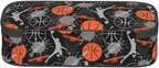 Basketball Fun Sport Ball Pencil Case Big Capacity Storage Pencil Pouch Stationery Bags With Zipper Portable Pen Holder Box Organizer For Boys Girls Teens Student College School Office Supplies