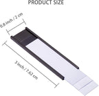 EEOYU Magnetic Label Holders with Magnets, Data Card Holders with Clear Plastic Protectors, Set of 30 (0.8 x 3 Inch)
