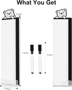 Office Desk Accessories 2pcs Monitor Memo Board Computer Message Board - Computer Side Panel Memo Creative Monitor Side Panel with Phone Holder Suitable for Office Home Desktop (with Grease Pencil)