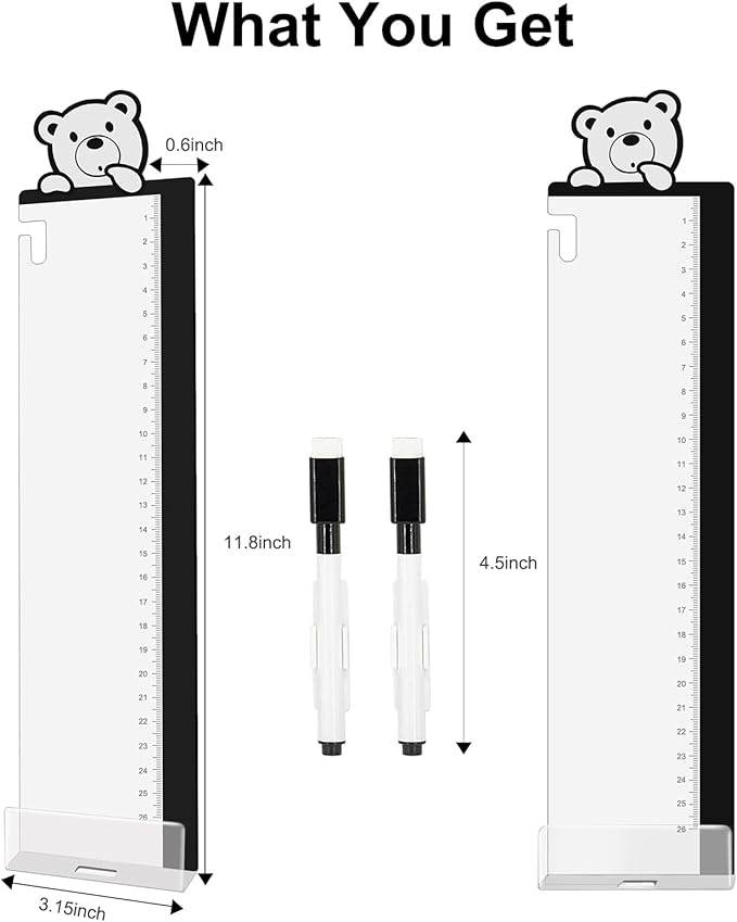 Office Desk Accessories 2pcs Multifunction Computer Monitor Memo Board - Office Supplies for Women Men Computer Sticky Note Holder Home Decor (Bear cub Monitor Memo Board with Clip)