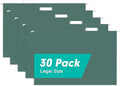 HERKKA Hanging File Folders, 30 Pack Reinforced Legal Size Hanging Folders with Heavy Duty 0 Inch Expansion, Designed for Bulky Files, Medical Charts, Adjustable Tabs, Green
