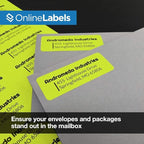 Neon Yellow Address Labels - 2.625 x 1 - Pack of 3,000 Labels, 100 Sheets - Inkjet/Laser Printer - Online Labels