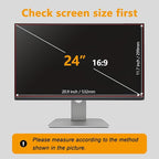 NeoBluTech 【20 Pack】 24 Inch Privacy Screen Protector for 16:9 Widescreen Monitors Desktop Anti-Glare Blue Light Filter Anti-Spy Film Relieves Eye Strain Easy Install