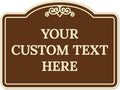 Custom Decorative Sign, Personalized Metal Sign for Business, Driveway, Home, Airbnb, Office Door Plaque, Brown Background Sign, 18x24 Inches, ACM, Fade Resistant, Made in USA by Sigo Signs